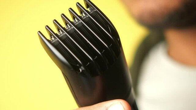 Clipper setup for a precision haircut in a barbershop