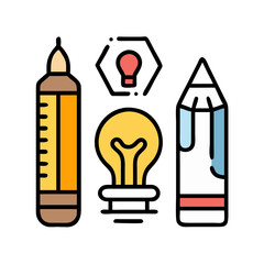New Creative Art Supplies Icon.