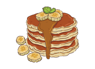 pancake whit banana