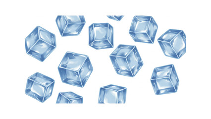 Sparkling Ice Cubes Design Perfect for Refreshing Branding Projects and Summery Logos or Cool Drink Menu Illustrations