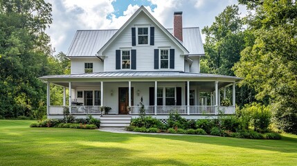 Classic Farmhouse with Wrap-Around Porch