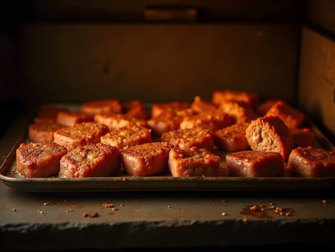 Tasty Meat Prepared in the Oven Authentic Culinary Theme Banner.