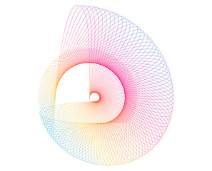 Tech, Interior, Fashion, and Textile Design. Background Dynamic Geometric Shape with Flowing Lines. Abstract Gradient Wireframe Loop. Futuristic Digital Art for Branding Modern Aesthetic. JPG 