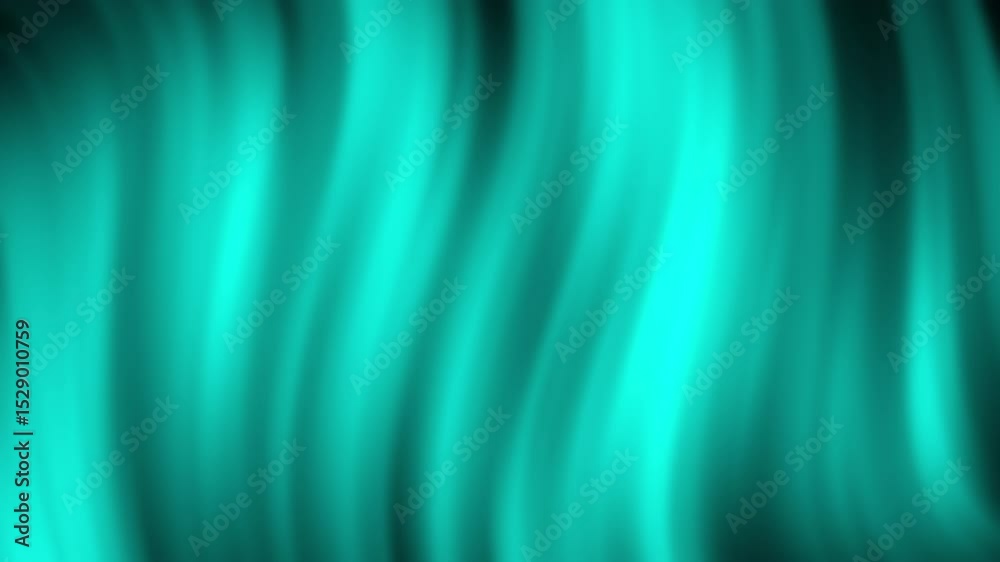 Poster flowing teal and black abstract background with smooth wavy lines and a glowing gradient effect, abs