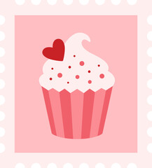 Valentine Stamp Illustration