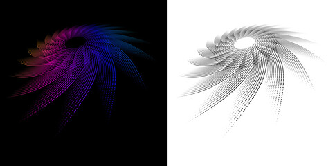Design For Cosmetics, Jewelry, Fashion, Medical, Wedding For Banner, Web-Design, Brochure, Background, Visualization. Circular Dots And Particles Vortex. Vector Element Illustration Branding