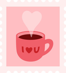 Valentine Stamp Illustration