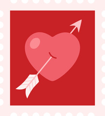 Valentine Stamp Illustration
