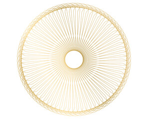 Jewelry Branding, Premium Packaging, Fashion Accessories, Interior Decoration, High-End Cosmetics, and Luxury Print Luxury Golden Radial Abstract Design Element. Elegant Gold Wheel Shape for Logo