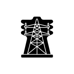 creative details electric substation icon vector illustration	