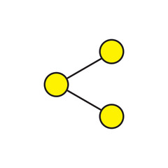 neural network icon - artificial intelligence and data node structure