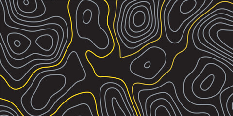 Luxury gold and grey abstract line art background vector. Mountain topographic terrain map background with gold lines texture. Design illustration for wall art, fabric, packaging, banner, wallpaper.