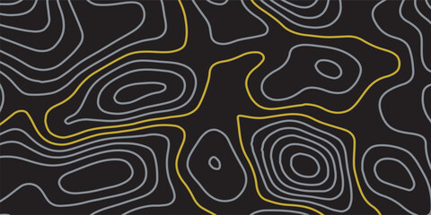 Luxury gold and grey abstract line art background vector. Mountain topographic terrain map background with gold lines texture. Design illustration for wall art, fabric, packaging, banner, wallpaper.