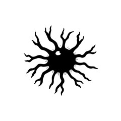 Stylized Neuron Silhouette: Illustrating Neural Networks and Brain Connectivity