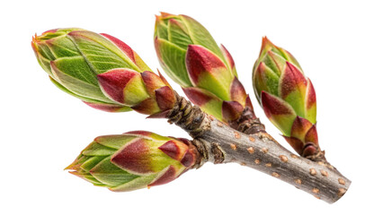 Spring Tree Buds on Branch, Generated by AI