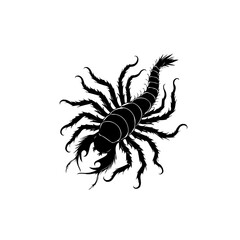 Striking vector illustration of a scorpion isolated on white background