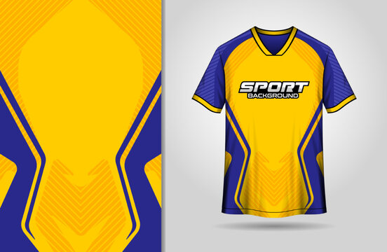 Sport jersey design with yellow and blue background