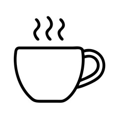 Hot cup icon isolated on white background 