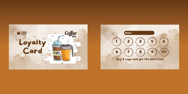 loyalty card coffee shop template 