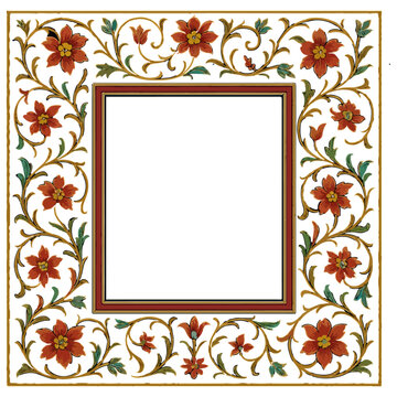 royal persian eslimi ornament &ndash; floral tazhib vector text box design