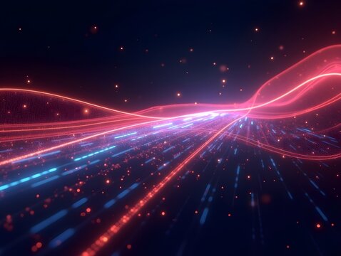 abstract light speed lines ai generated
