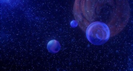 Cosmic Nebula: Planets, Stars, and Celestial Background
