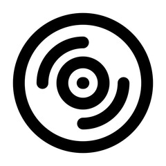 Vector media icon in line and minimalist style. Designed for user interfaces, music applications. This SVG icon is fully scalable. A perfect addition to modern digital audio environments.