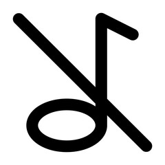 Vector mute icon in line and minimalist style. Designed for user interfaces, music applications. This SVG icon is fully scalable. A perfect addition to modern digital audio environments.