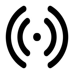 Vector radar icon in line and minimalist style. Designed for user interfaces, music applications. This SVG icon is fully scalable. A perfect addition to modern digital audio environments.