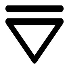 Vector down icon in line and minimalist style. Designed for user interfaces, music applications. This SVG icon is fully scalable. A perfect addition to modern digital audio environments.