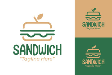 Creative Sandwich Logo Design for Restaurant and Food Branding