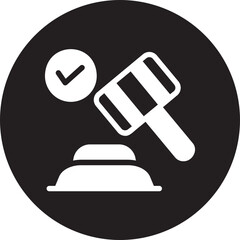 gavel glyph icon