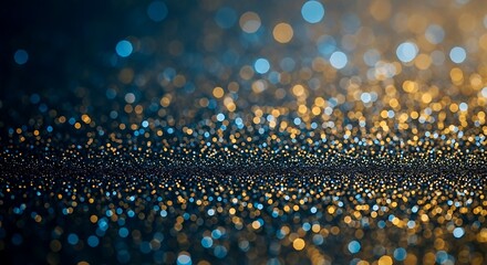 Stunning Blue and Gold Glitter Background: Perfect for Festive Designs