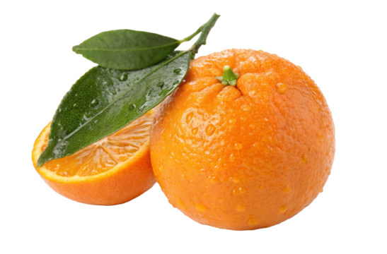 Fresh oranges with leaves juicy citrus fruit vitamin c healthy eating antioxidant rich orange color food
