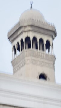 view of the minaret of al azhar mosque in cairo, egypt