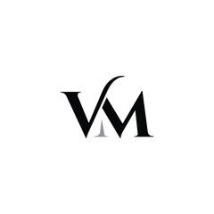 VM Elegant Monogram Logo Design for Luxury or Creative Brands