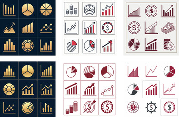 Bold Gradient Vector Illustration of Financial Data Visualization  