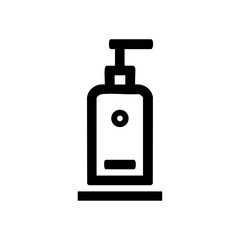 Obraz premium Minimalist icon of a sanitizer dispenser bottle for hygiene and handwashing.