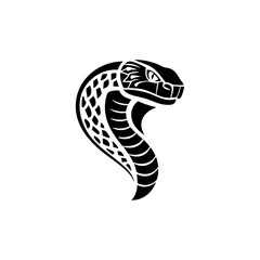 Fierce cobra snake head in stylized silhouette, ideal for logos, tattoos, or wildlife illustrations. Minimalist vector representing danger, power, and reptilian identity.


 
