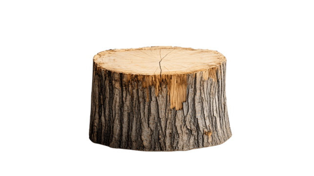 A high-resolution image of a single shading stump, centered in the frame, white background --ar 16:9