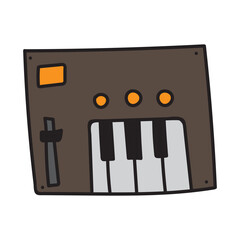 vector illustration of a keyboard midi controller