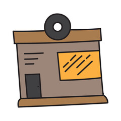 store music building free vector 