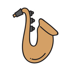 vector illustration of a saxophone