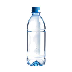 Fototapeta premium Bottled Refreshment: A crystal-clear bottle of refreshing water stands in a serene studio. capturing the simple purity of hydration. 