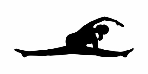 Pregnant Woman in Yoga Pose Silhouette