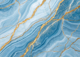 texture of the sand, Gold veins flowing through blue abstract marble background texture