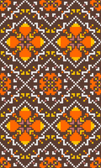 Modern Pixel Art Pattern with Geometry Inspired Layout and Clean Color Transitions for DIY Fabric Creations Digital Products and Interior Textile Collections