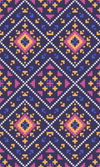 Modern Pixel Art Pattern with Geometry Inspired Layout and Clean Color Transitions for DIY Fabric Creations Digital Products and Interior Textile Collections