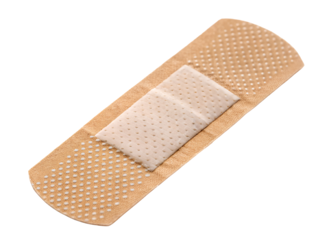 Adhesive Bandage for First Aid Wound Care Isolated on transparent background, Isolated Png, Isolated on transparent background, Isolated Png file, Cut-out, No Background, Isolated object