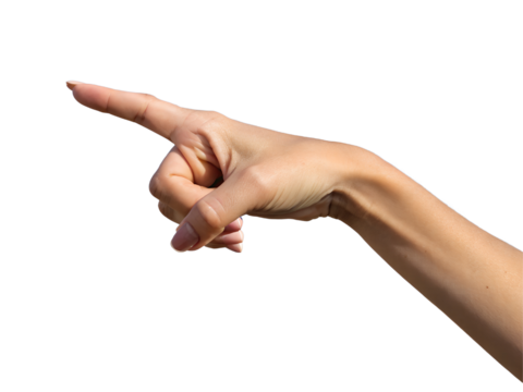 Hand Pointing to the Left Isolated on transparent background, Isolated Png, Isolated on transparent background, Isolated Png file, Cut-out, No Background, Isolated object